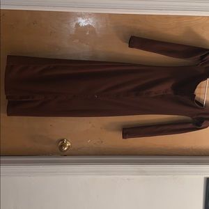 brown midi dress